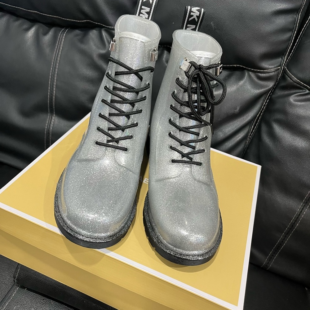 MICHAEL Michael Kors Silver Ankle Boots